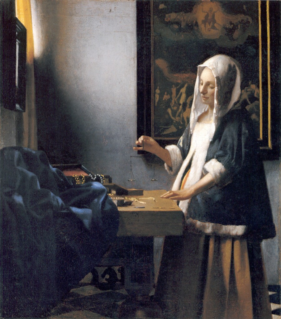 Woman with a Balance. Johannes Vermeer. 1665.