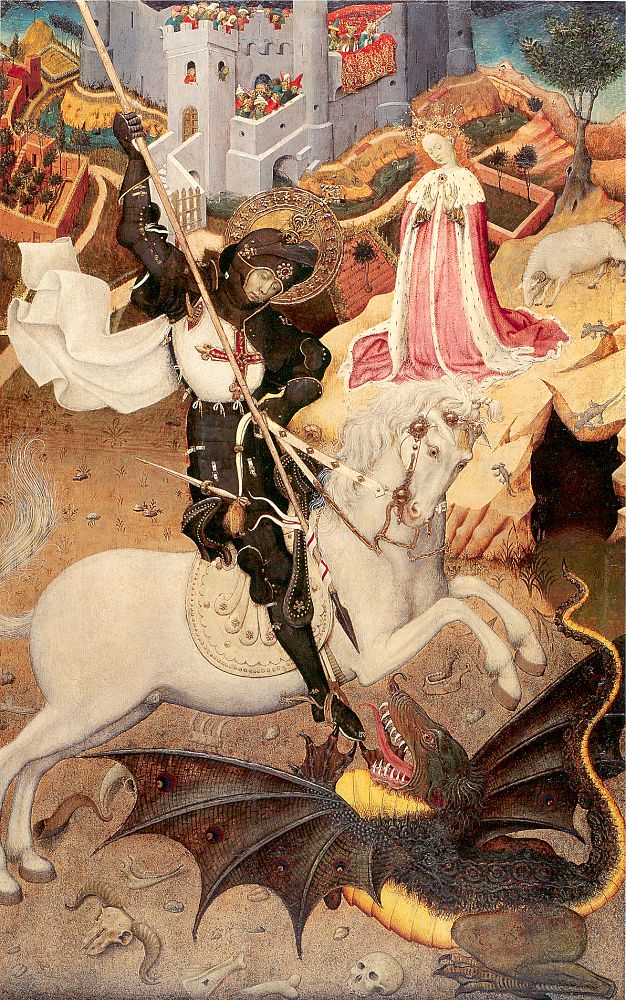 St. George Fighting the Dragon. Bernardo Martorell. 1435.